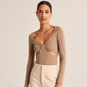 Tan Abercrombie and fitch bodysuit size small worn once
